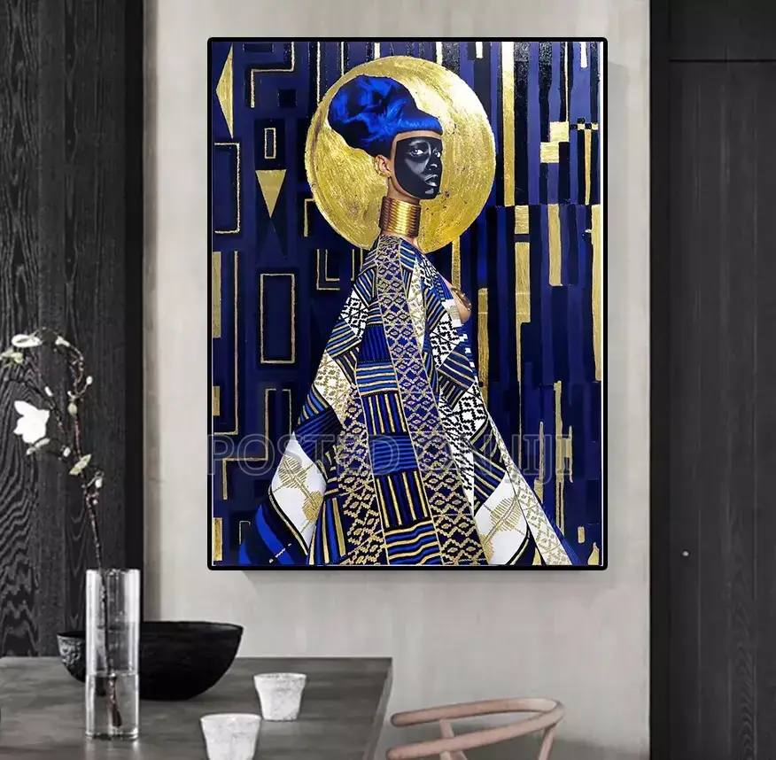 African Graffiti Woman Picture Canvas Painting