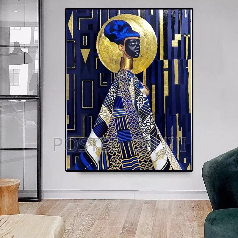 African Graffiti Woman Picture Canvas Painting