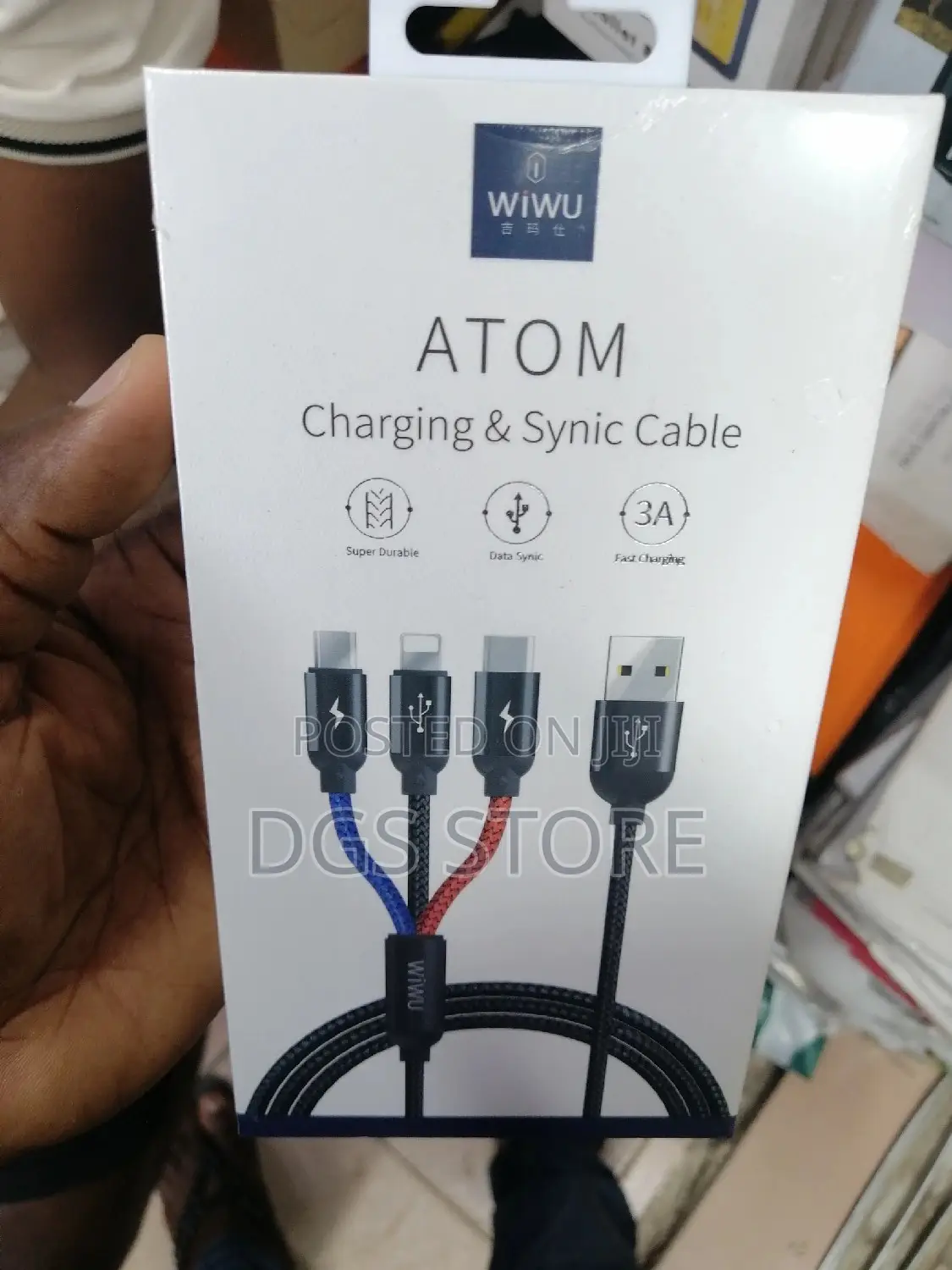 Wiwu ATOM Charging Synic Cable 3 in 1