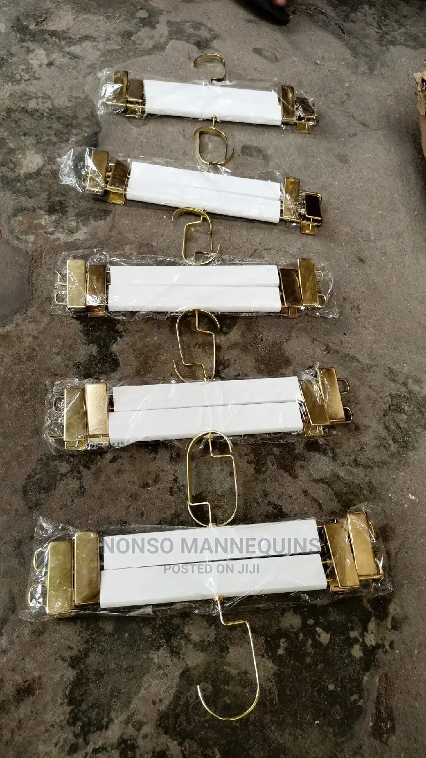 White and Gold Pure Clip Luxury Hangers
