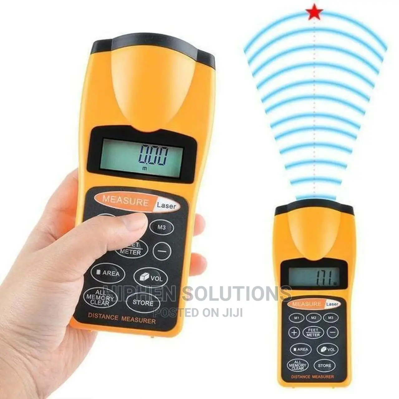 Ultrasonic Distance Measurer With Laser Pointer Distance Met
