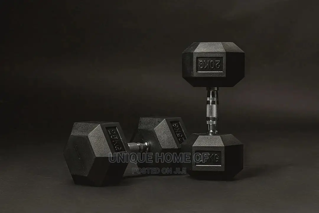 A Pair Of 20kg Hex Dumbells