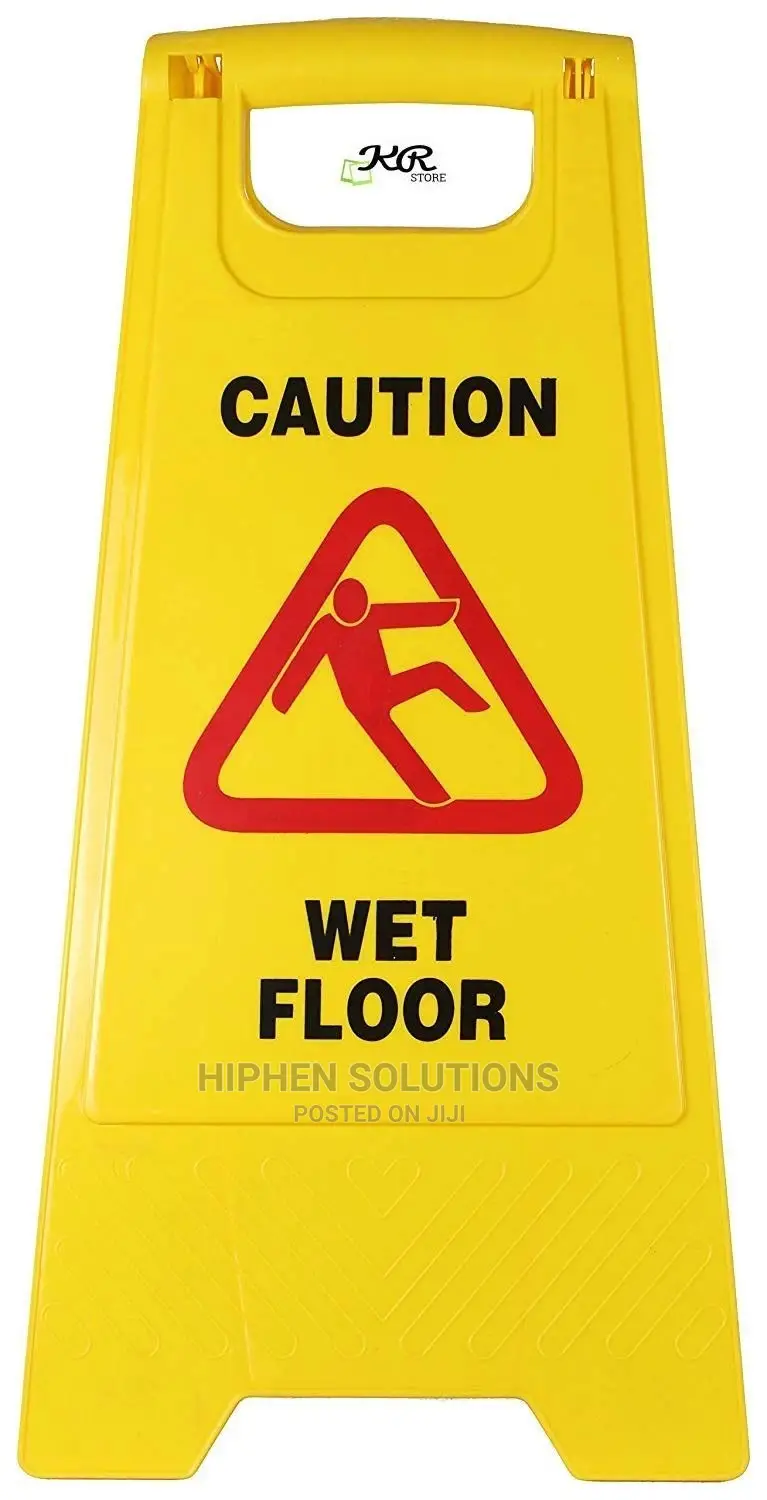 Yellow Reflective Caution Wet Floor Sign Board