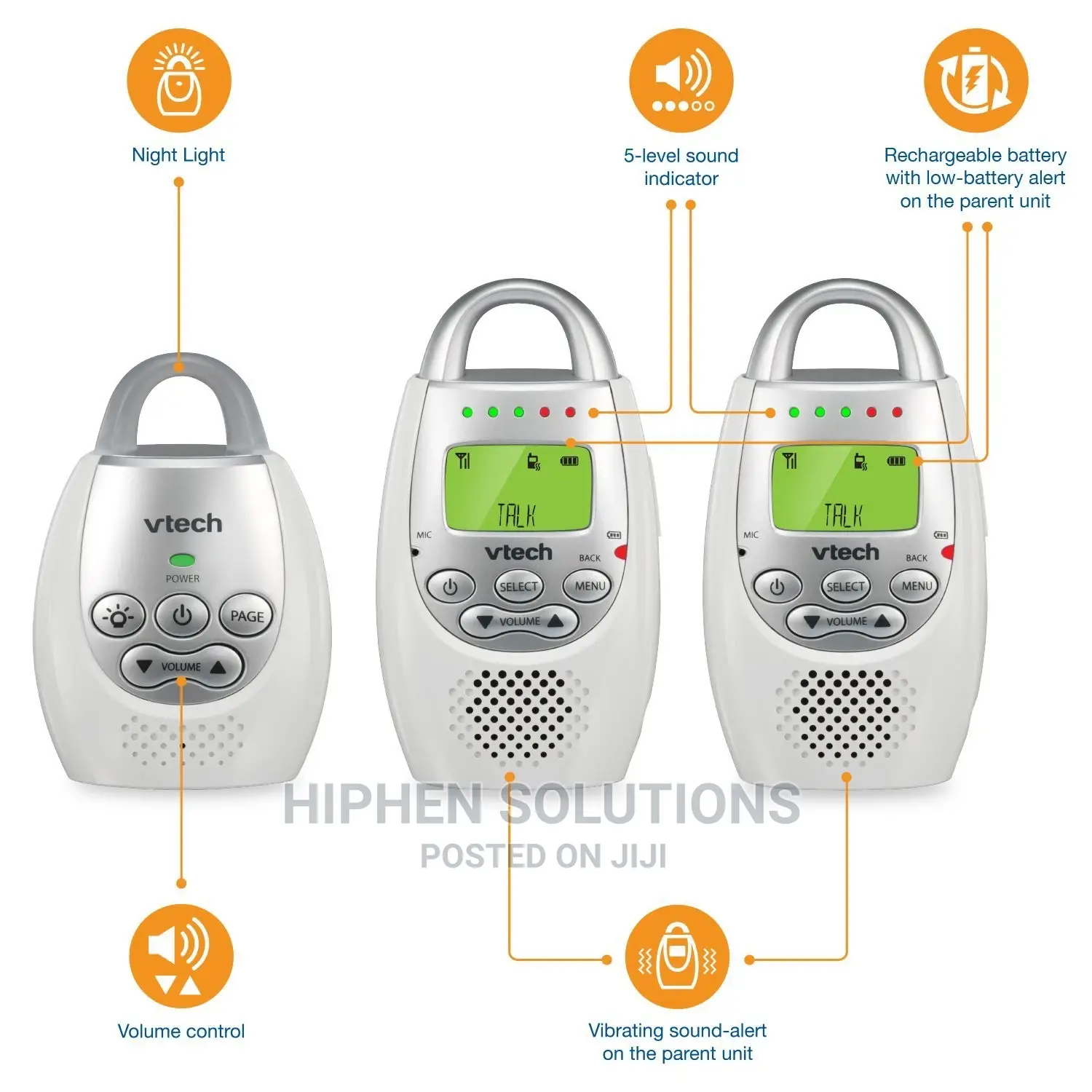 Vtech 2 Parent Digital Audio Monitor With Ceiling Night Ligh