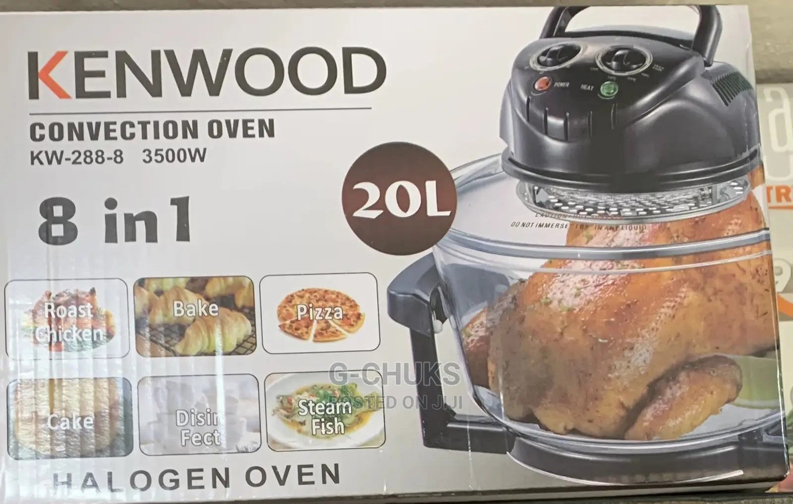 Kenwood 20litre Black Premium Convection Halogen Oven Cooker