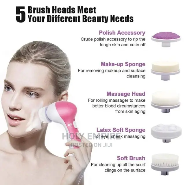 5 in 1 Face Cleansing Brush Silicone Facial Brush
