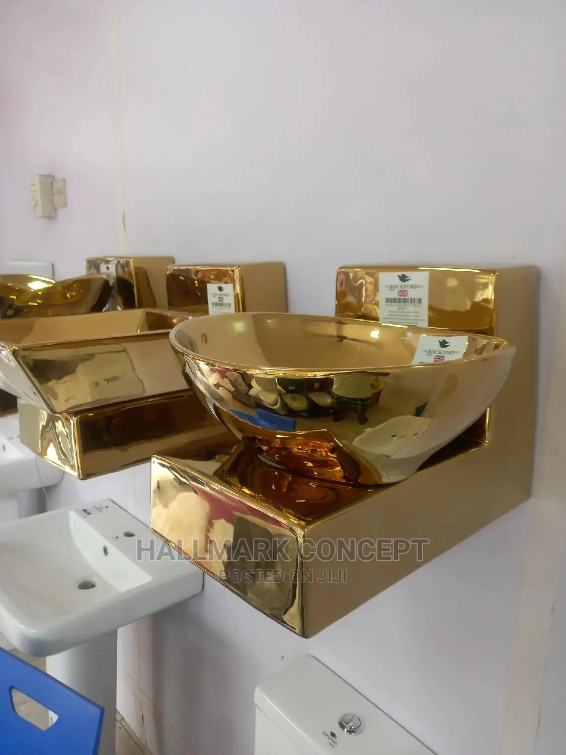 Gold Wash Hand Basins.