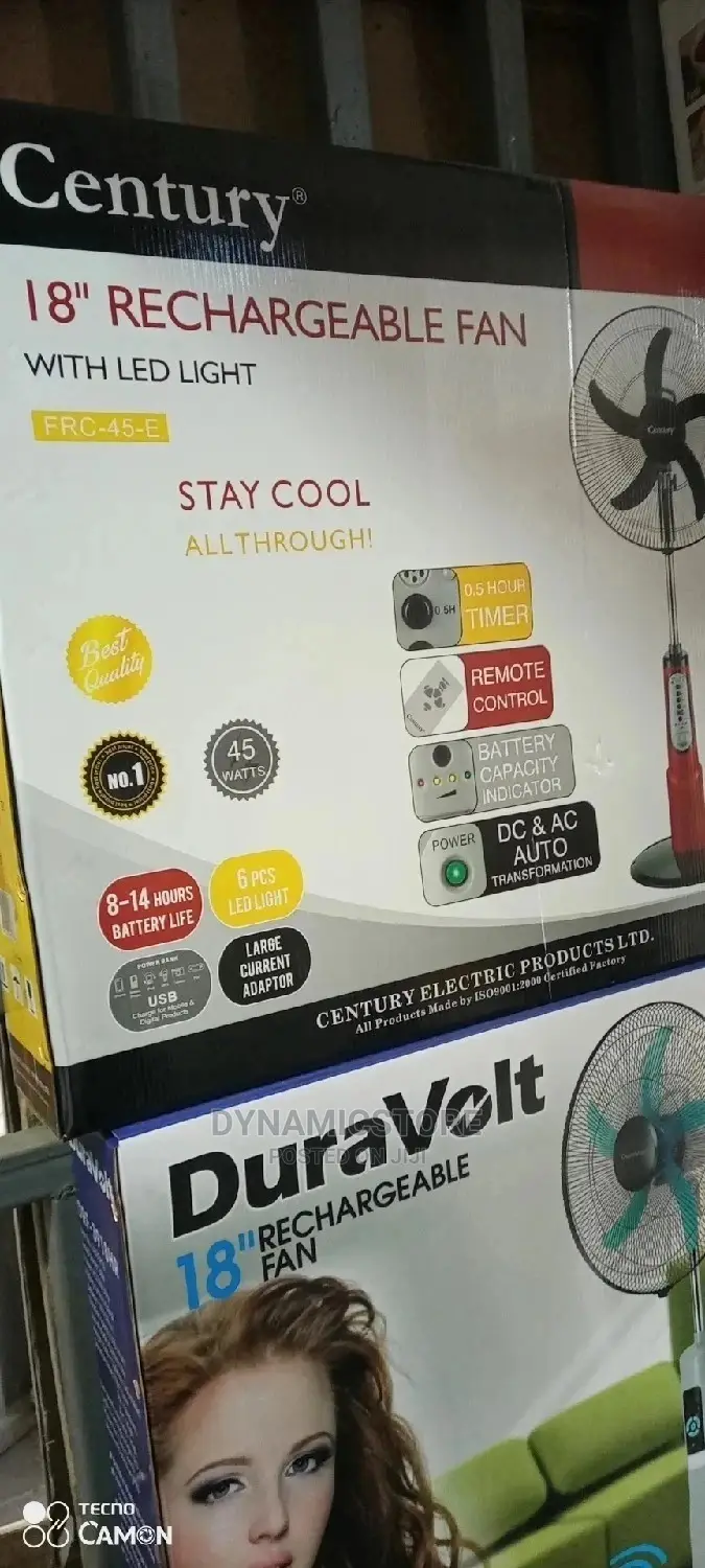 18 Inches Century Rechargeable Fan