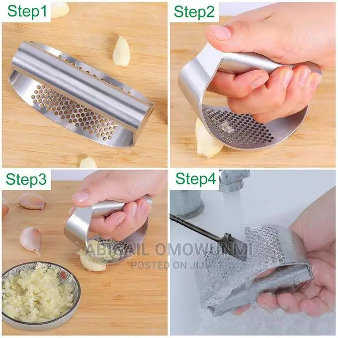 Hand Press Garlic Chopper Grinder Crushed