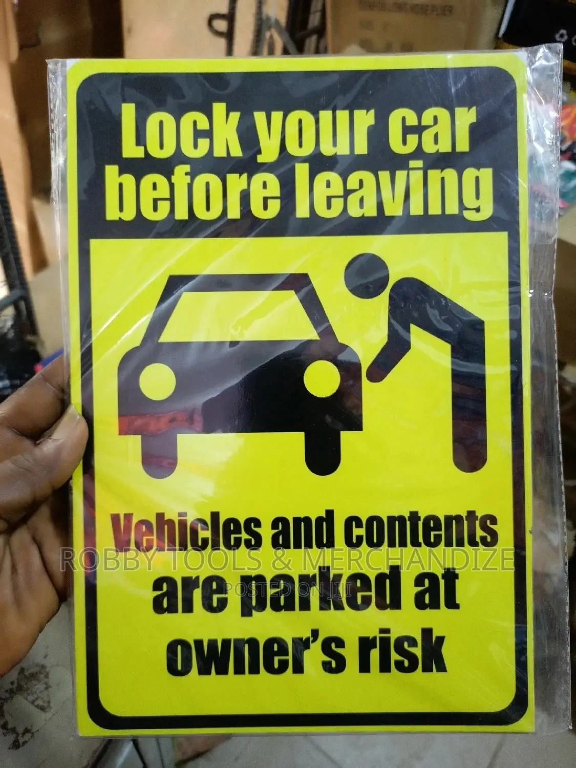 Lock Your Car Before Leaving Safety Sign