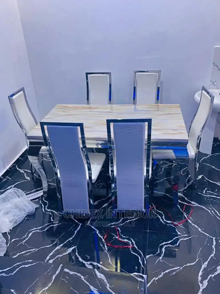 Marble Dining Table 6chiars