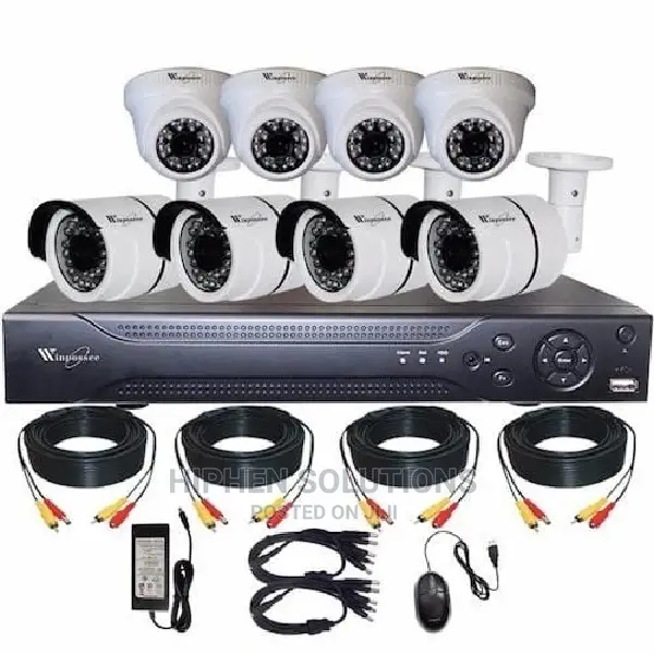 8 CCTV Cameras and Network DVR Kit