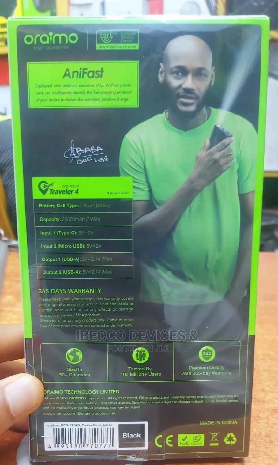 Oraimo BY Anifast Power Bank