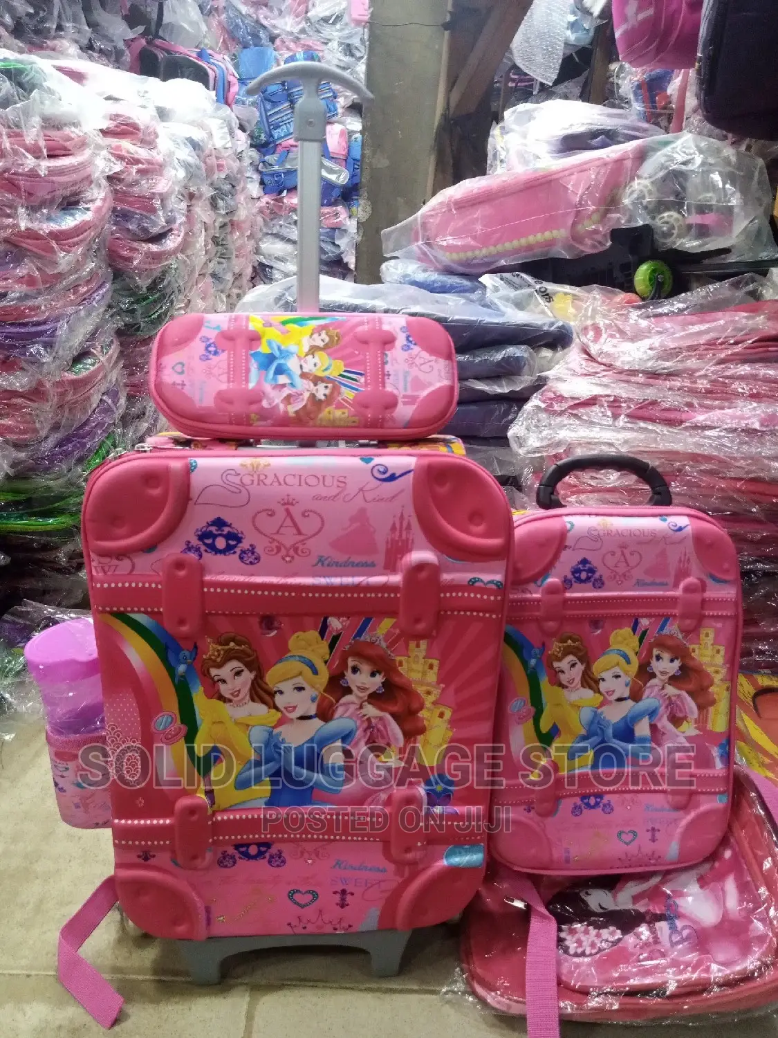 Children Trolley School Bag and Lunch Bag