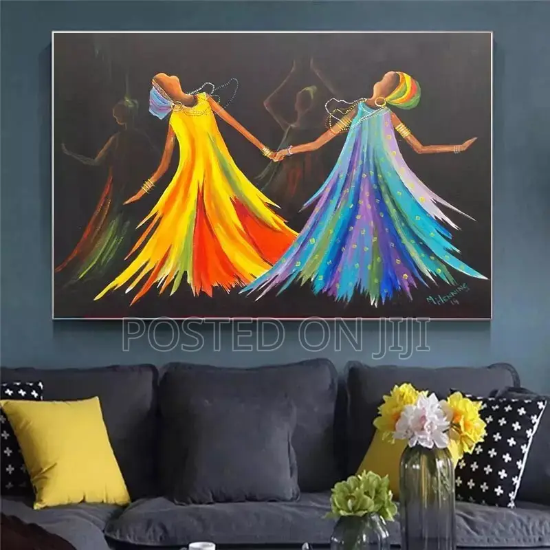 Abstract African Dancing Women Figure Art