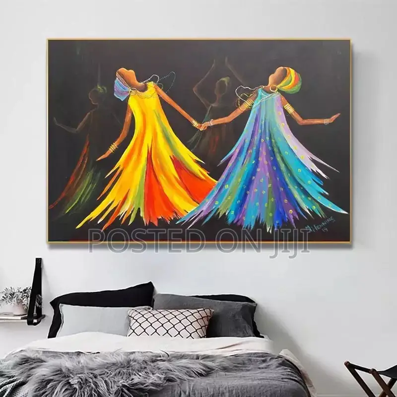 Abstract African Dancing Women Figure Art
