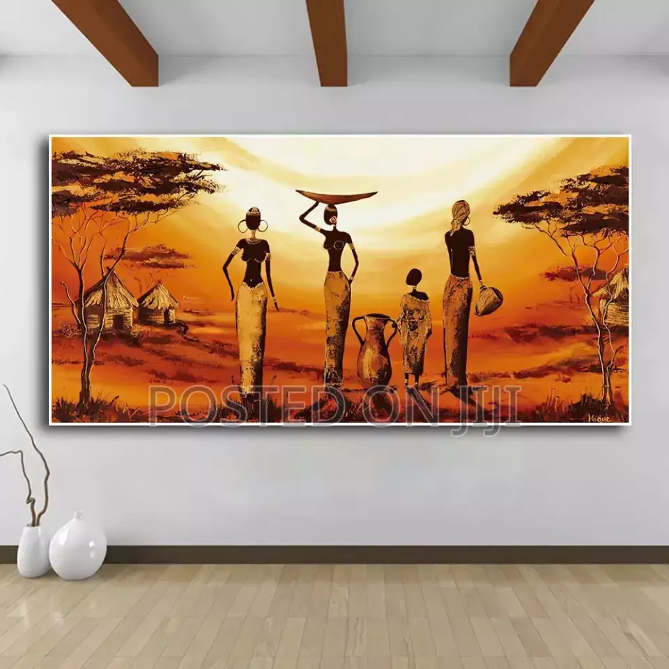 Large Size Abstract African Woman Oil Painting Canvas