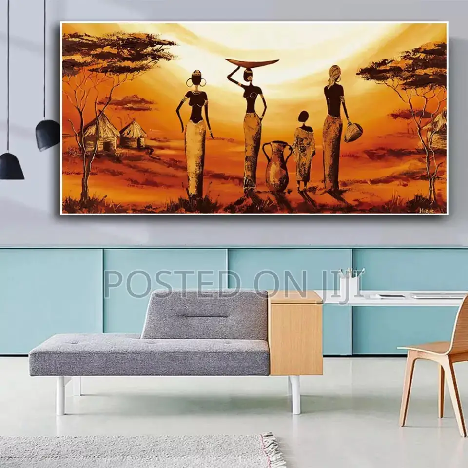 Large Size Abstract African Woman Oil Painting Canvas