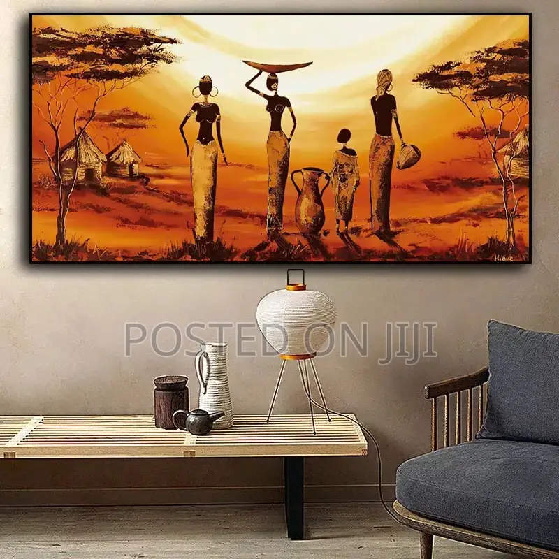 Large Size Abstract African Woman Oil Painting Canvas