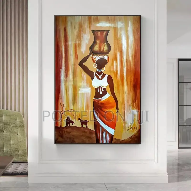 Abstract African Girl Canvas Painting