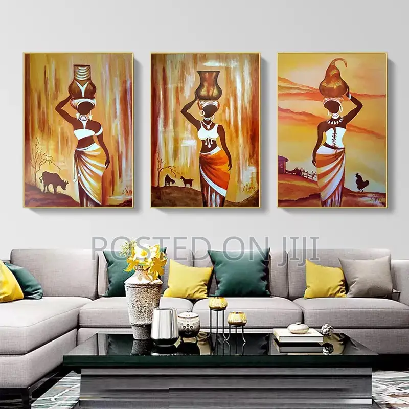 Abstract African Girl Canvas Painting
