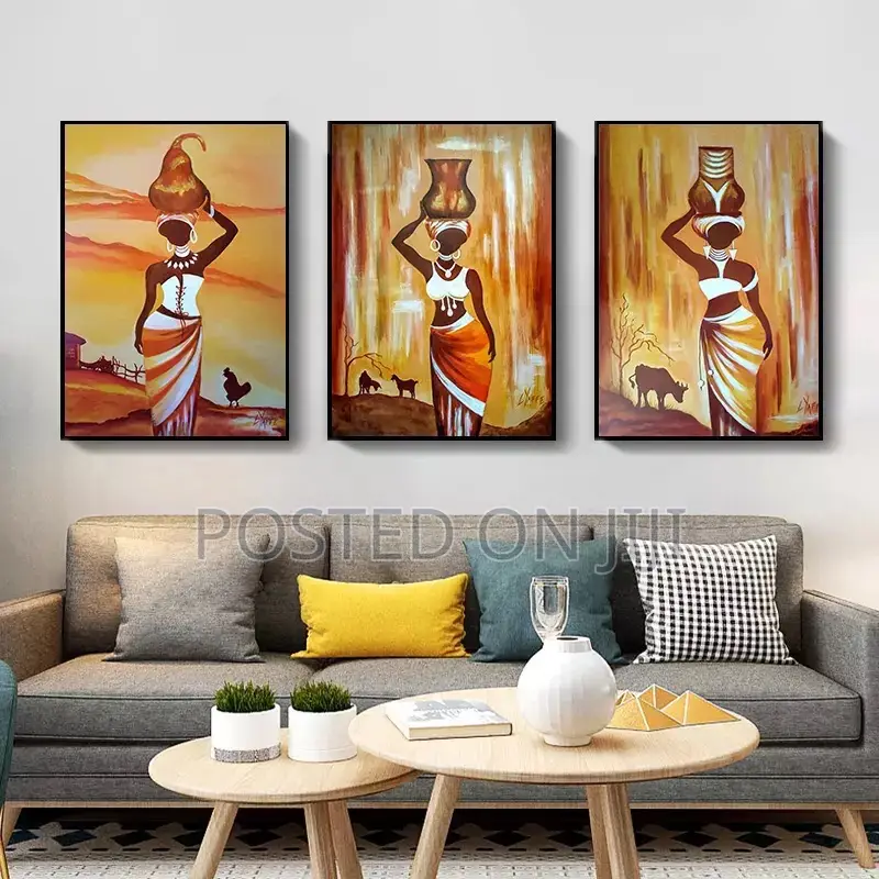 Abstract African Girl Canvas Painting