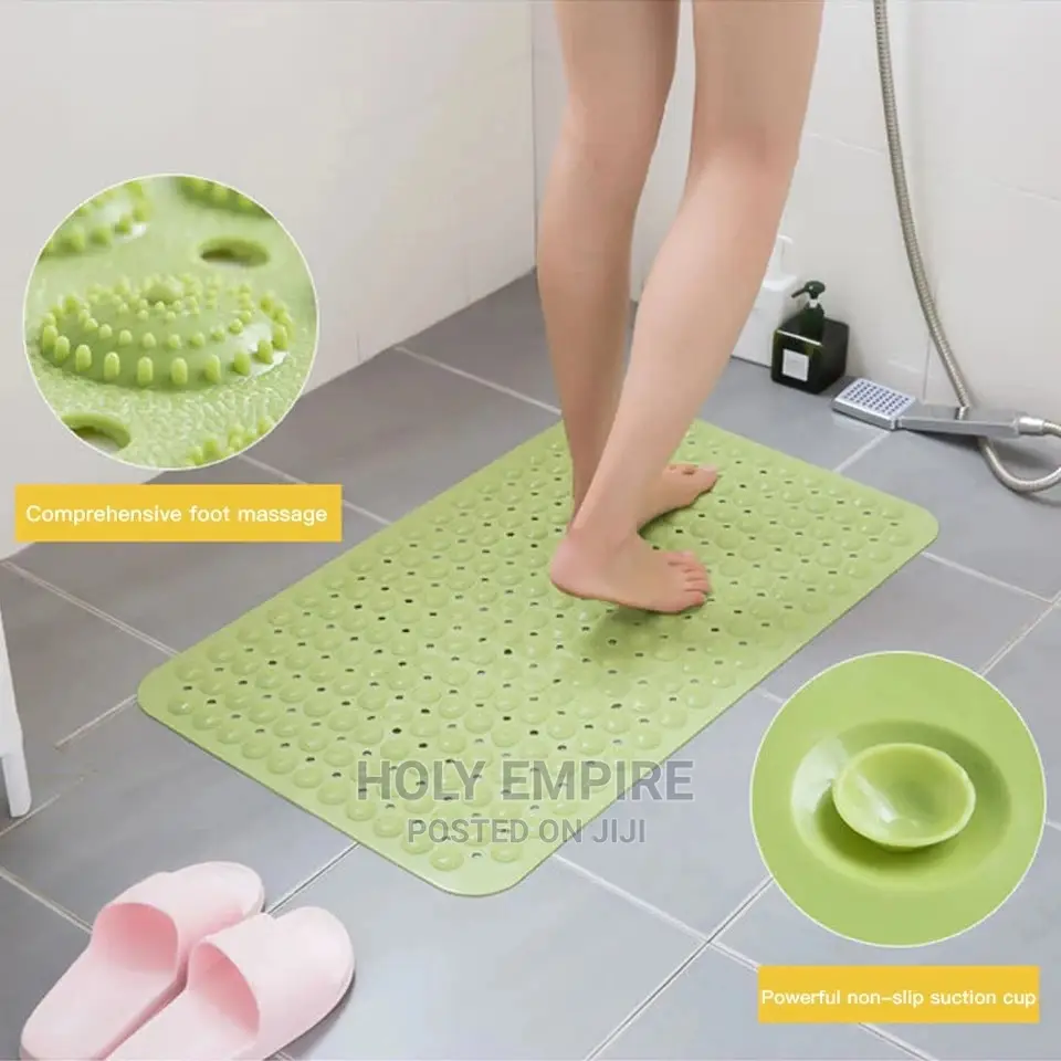 3pcs Bathroom Shower Mat Rugs Rubber Anti Non-Slip Floor Mat