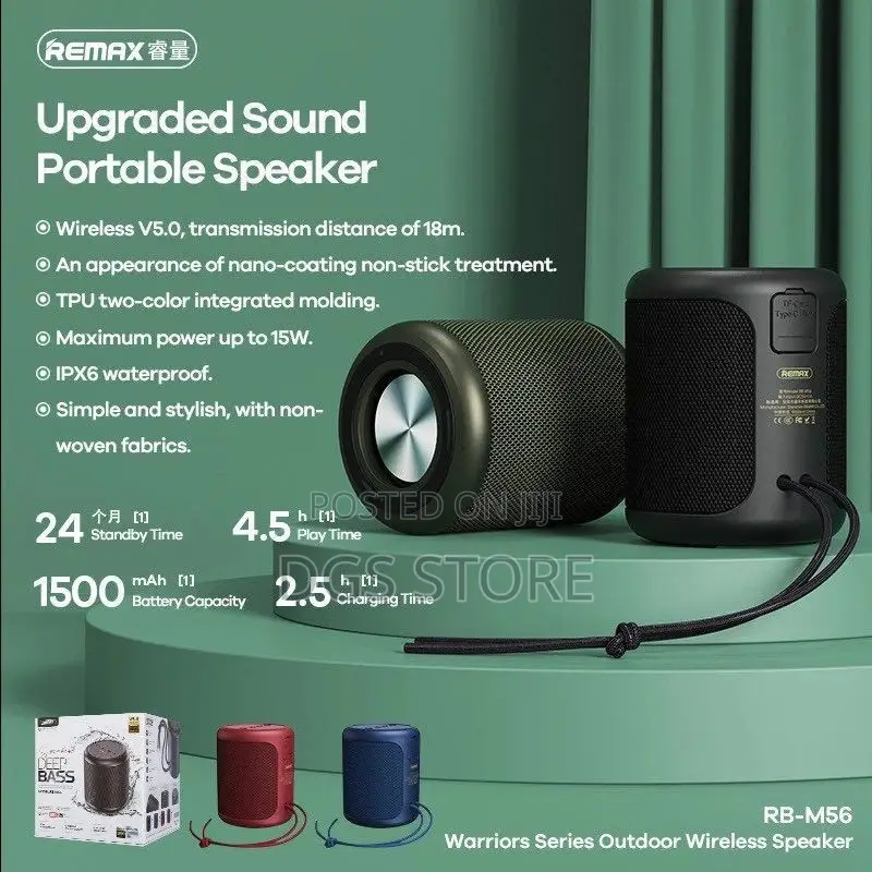 Remax Outdoor Deep Bass Rb M56 Bluetooth Speaker