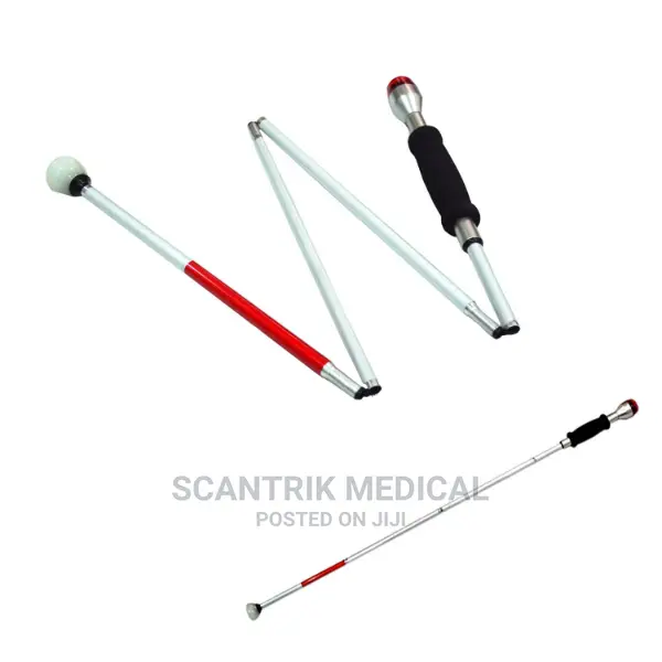 Folding Blind Cane Reflective Red Folding Walking