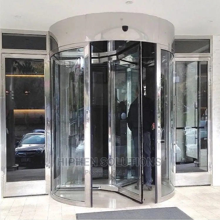 Security 3-Wing Automatic Glass Revolving Doors