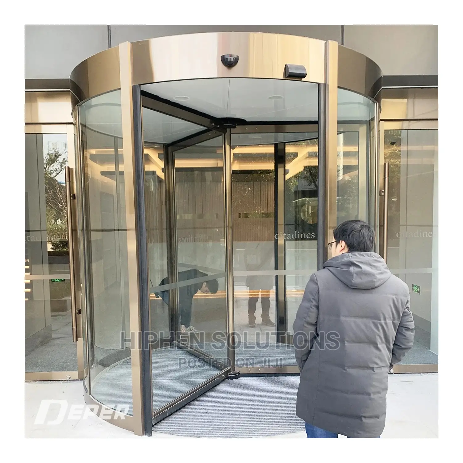 Commercial Aluminum Automatic Revolving Exterior Doors