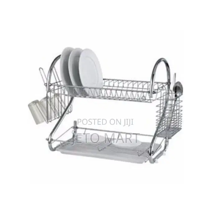 16" Stainless Steel Dish Drainer With Cup And Cutlery Holder