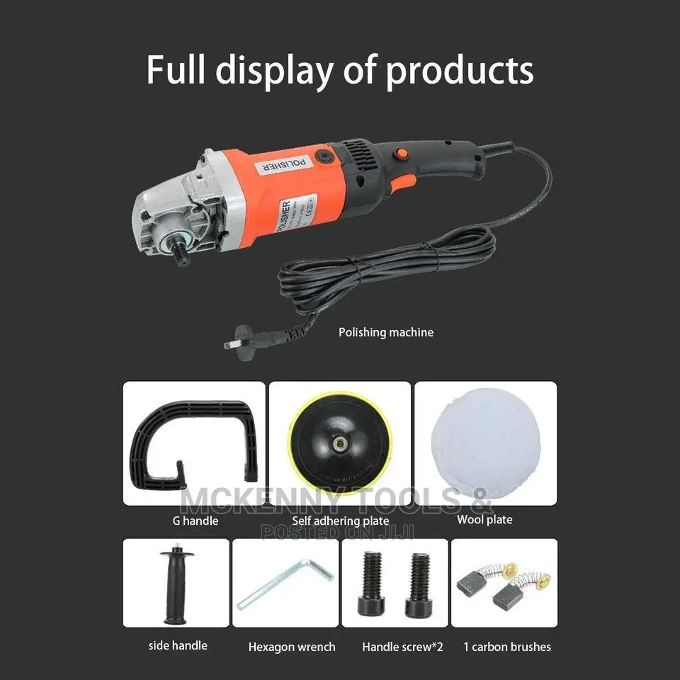 1400W Grinder Car Polisher Adjustable Speed Sanding Waxing