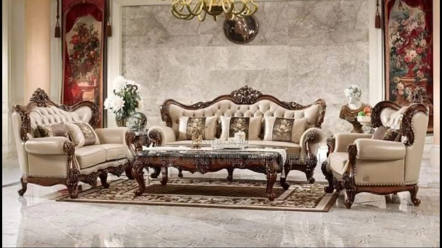 7 Seater Leather Living Room Leather Royal Chair