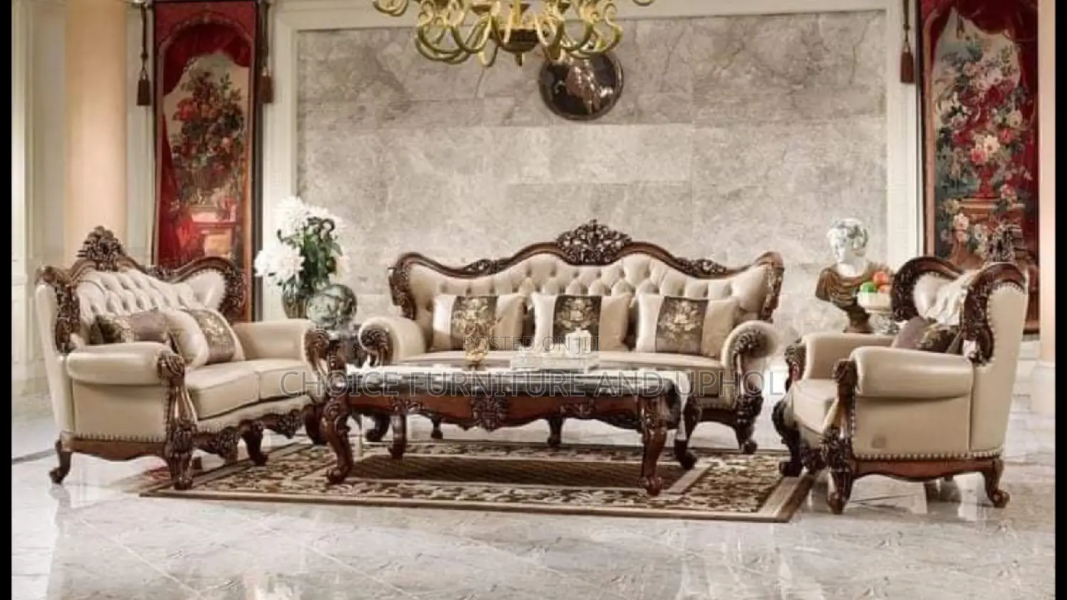 7 Seater Leather Living Room Leather Royal Chair