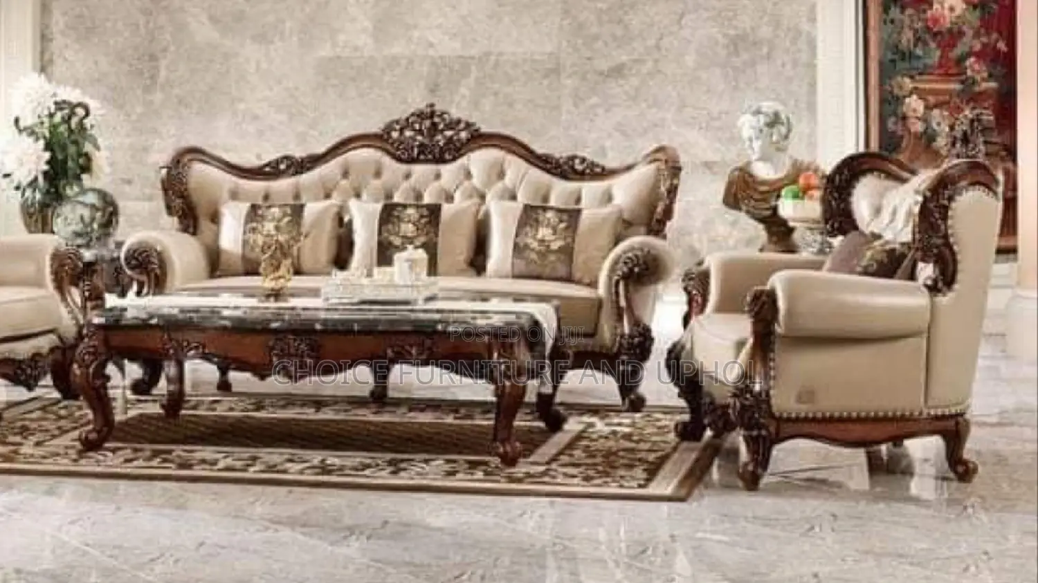 7 Seater Leather Living Room Leather Royal Chair