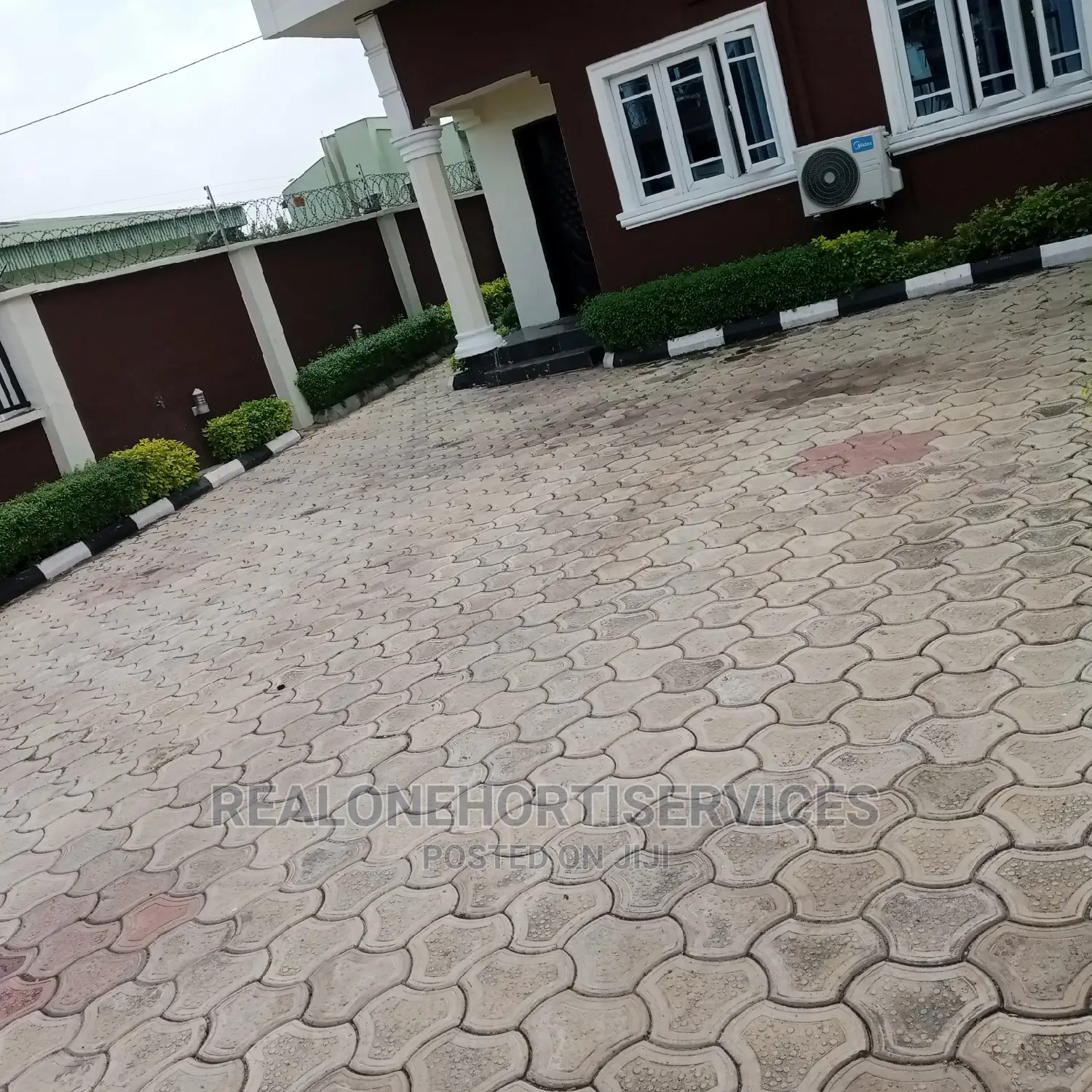 Green Space Area Around the House With Interlocks