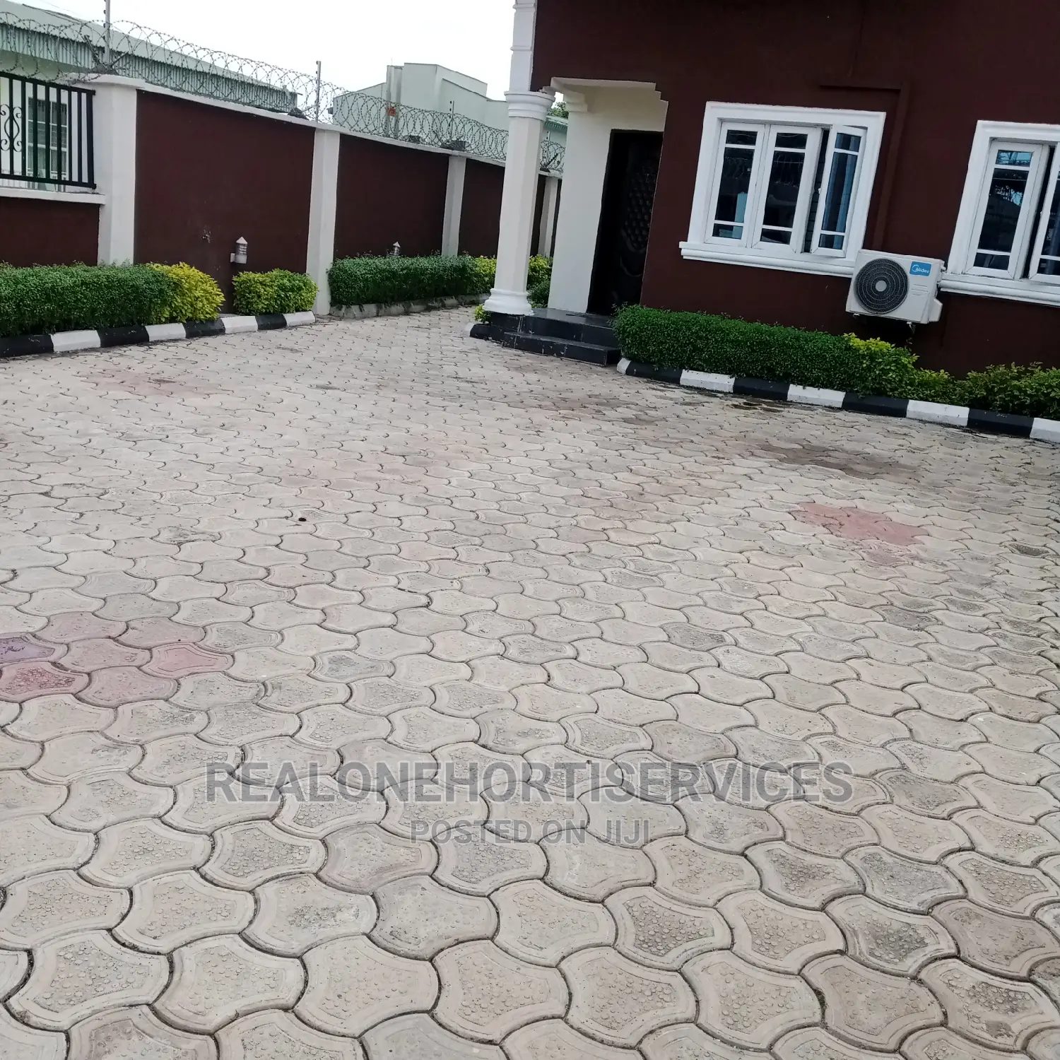 Green Space Area Around the House With Interlocks