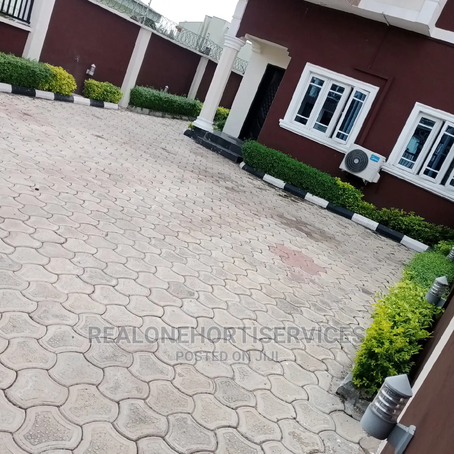 Green Space Area Around the House With Interlocks