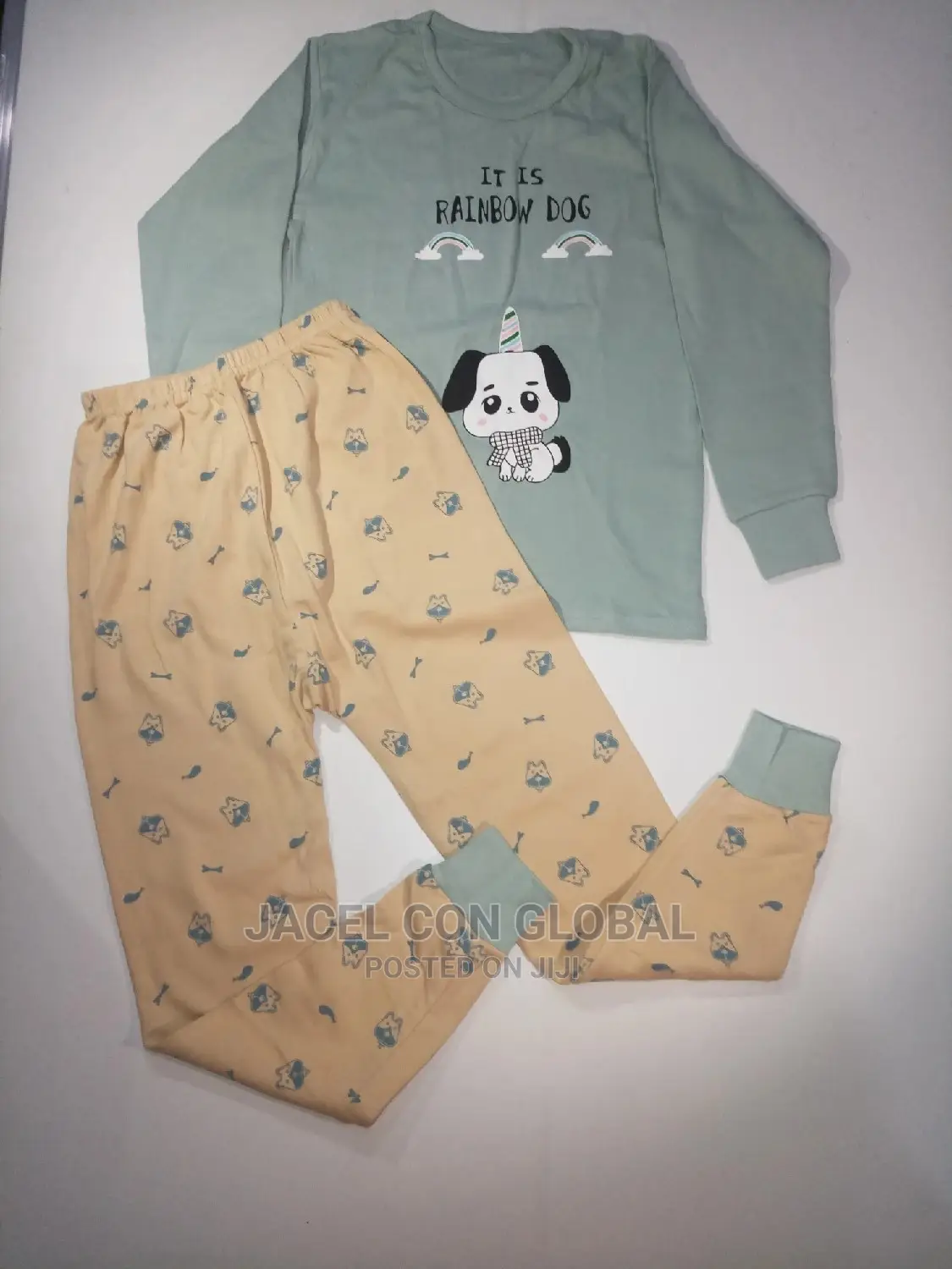 Kids Pyjamas Set Long Sleeves Trousers (8-10yrs)