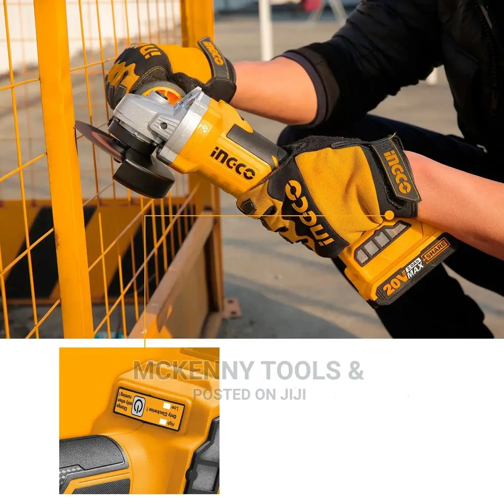 INGCO Lithium-Ion Angle Grinder With Brushless Motor