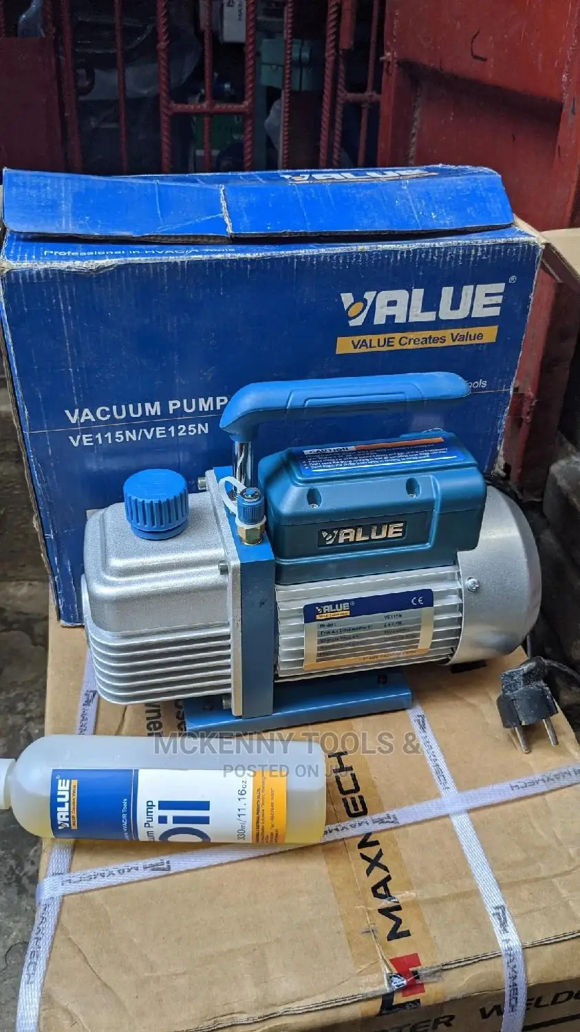 Value VE115N 1/4hp Portable Single Stage Vacuum Pump