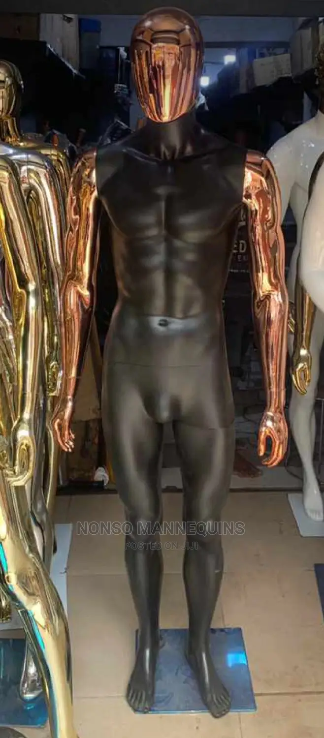 Rose Gold and Matt Black Male Full Body Faceless MANNEQUINS