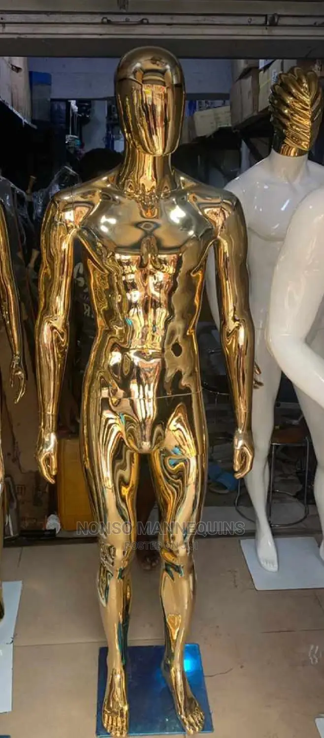 Brand New Male Gold Chrome Display MANNEQUINS