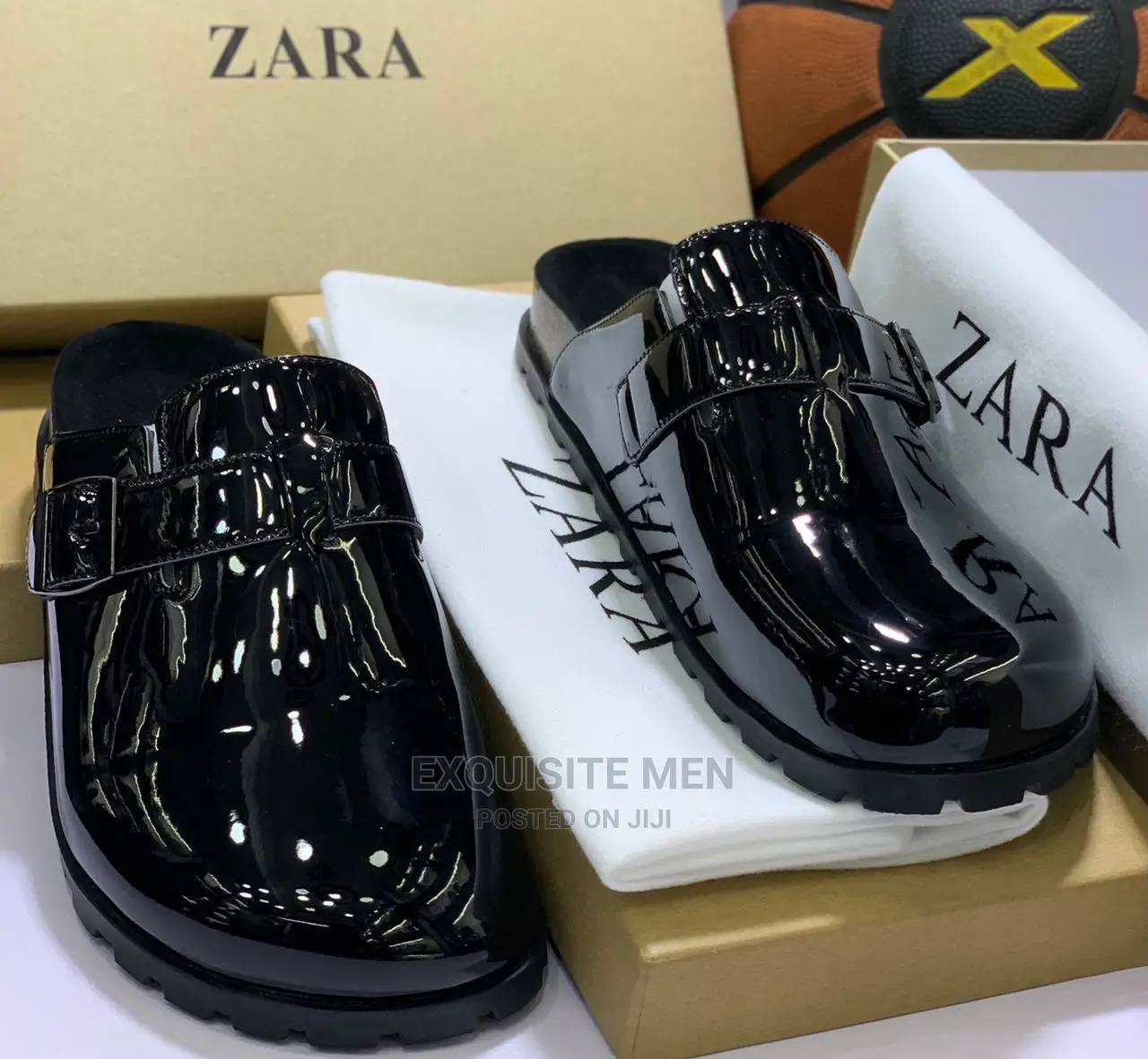 Original Zara Wet Looks Half Men Shoes