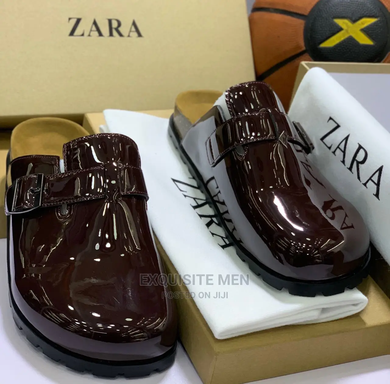 Original Zara Wet Looks Half Men Shoes