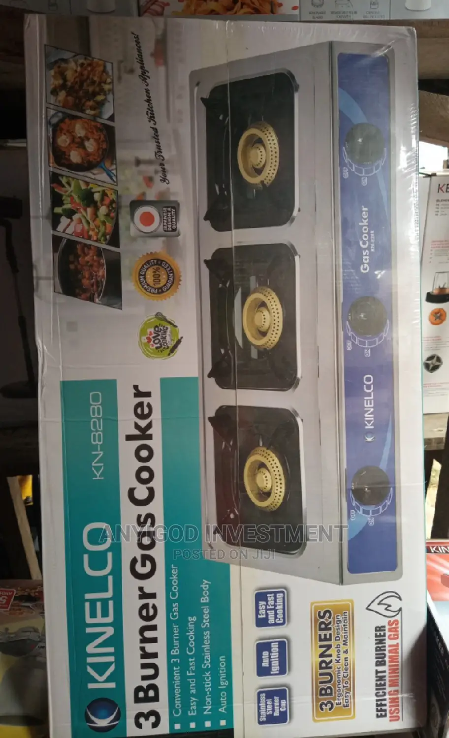 Kinelco 3 Burner Table Top Gas Cooker