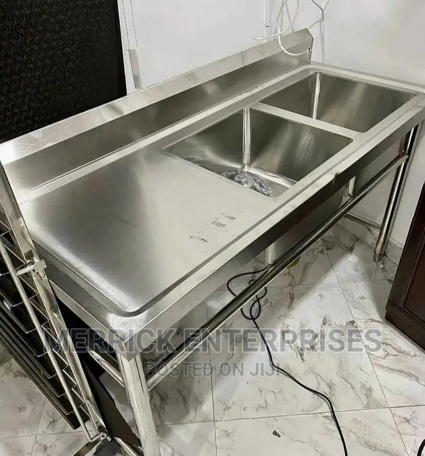 Double Sink With Side Steel