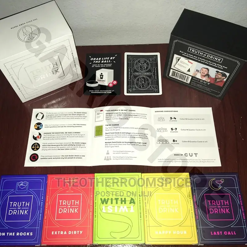 Adult Card Games Night Truth or Drink Fun Party Questions