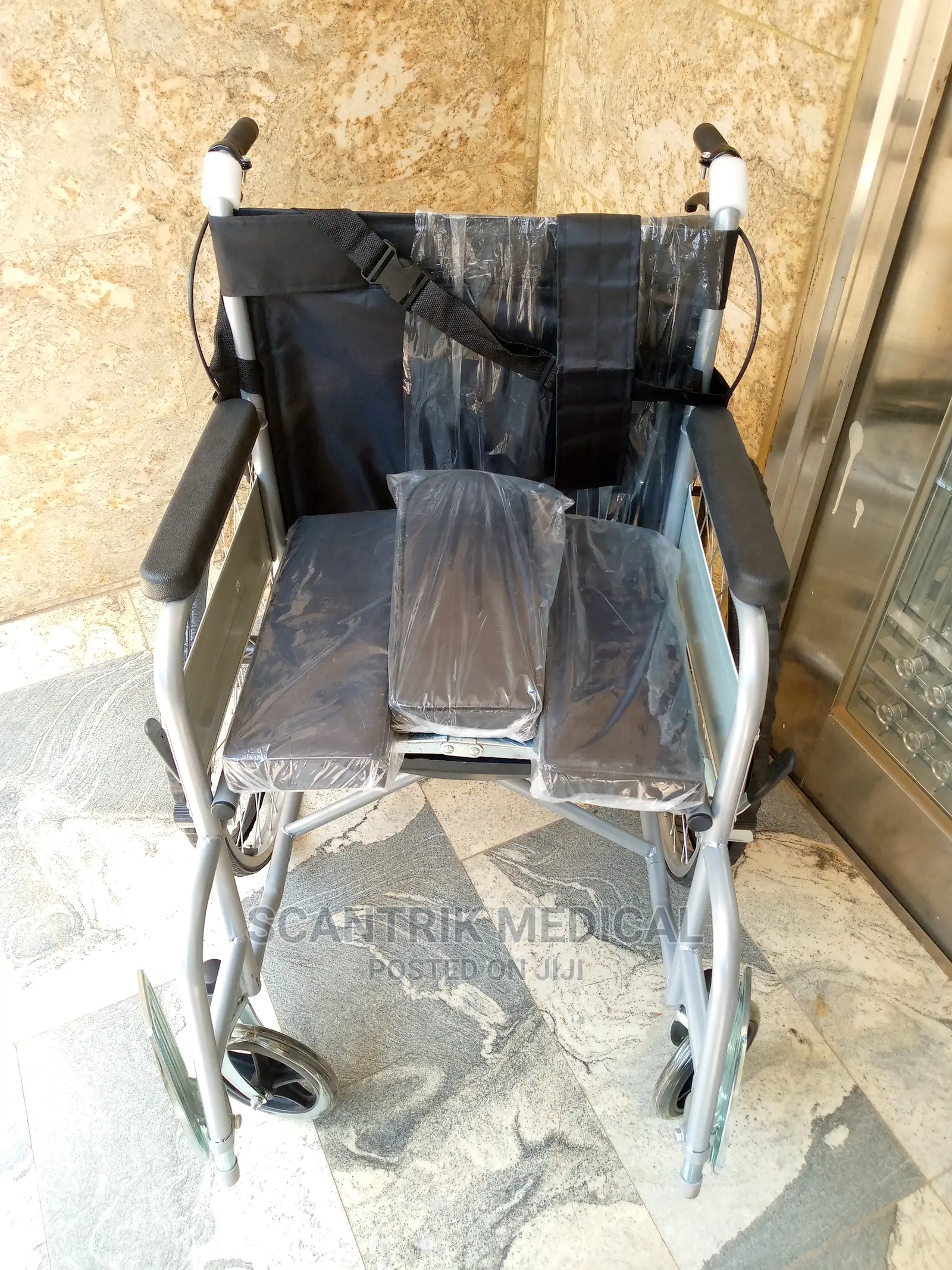Manual Chrome Non Folding Hospital Wheelchair